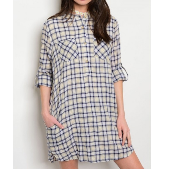 Dresses & Skirts - 3/$20 NEW Yellow and Navy Plaid Summer Dress Dresses & Skirts - 3/$20 NEW Yellow and Navy Plaid Summer Dress